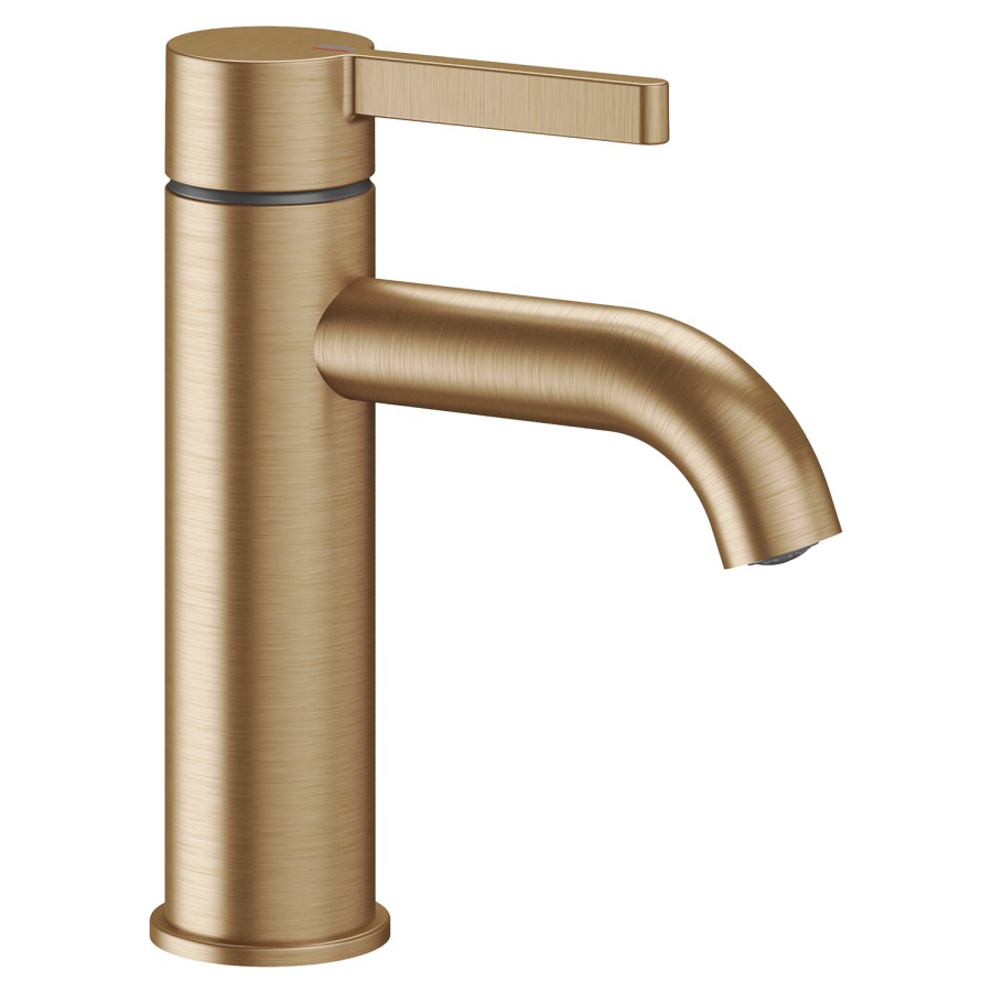 Mélangeur de lavabo BEVO 
saillie 115 mm, goulot fixe
EcoProtect, avec vidage Push-Open
débit 5 (L/min)
tuyaux de raccordement flexibles 3/8"
groupe acoustique&nbsp;I, Classe d’énergie A