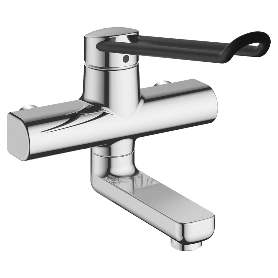 Mélangeur mural VITA PRO 2.0
E 153 mm, S 190 mm
goulot orientable, avec levier
long, nue