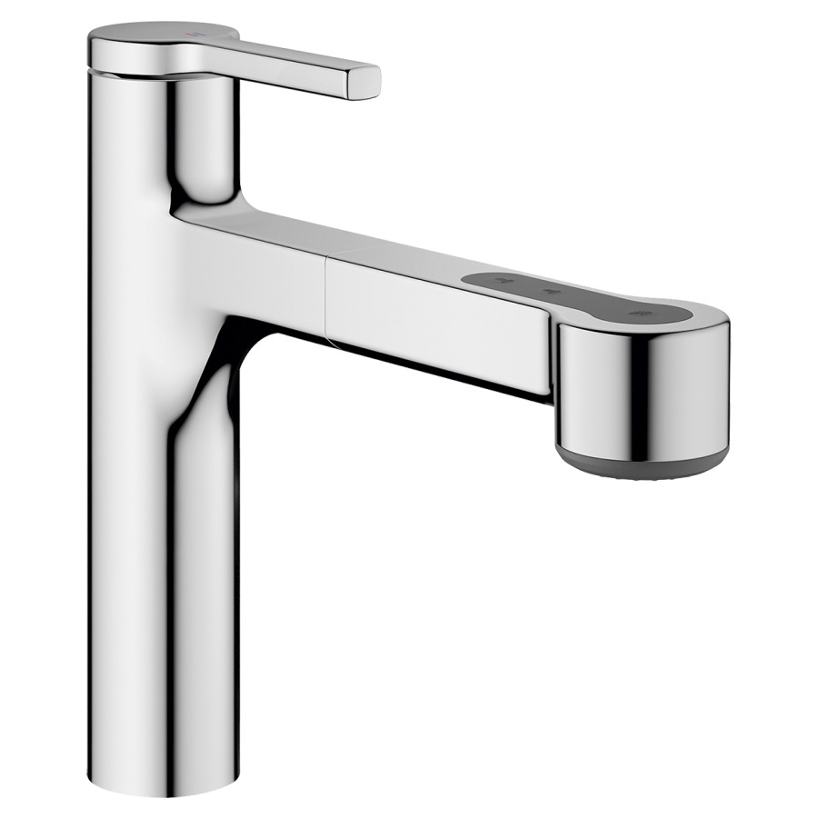 Mélangeur d'évier AVA 2.0
S 220 mm goulot orientable
douche extensible réglable
tuyaux de raccordement
flexibles 3/8"