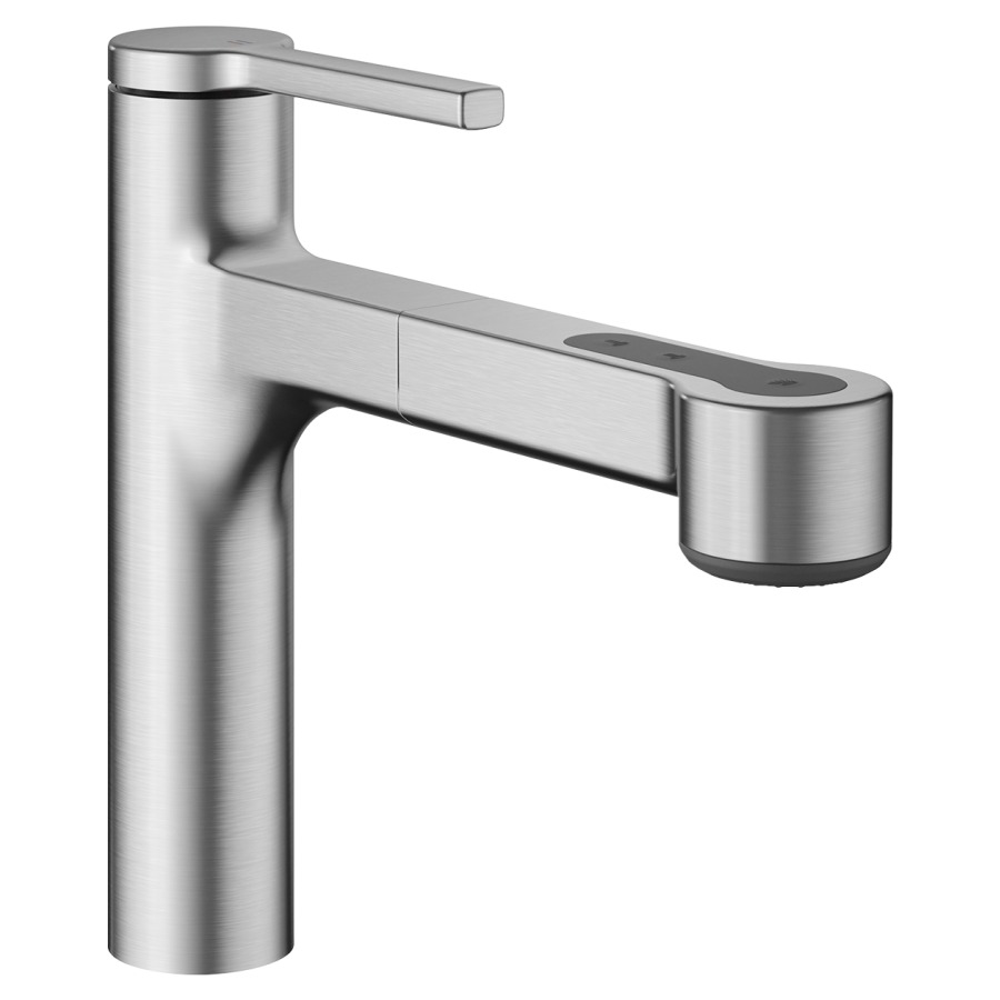 Spültischmischer AVA 2.0
A 220 mm Schwenkauslauf
Auszugbrause umstellbar
flexible Anschlussschläuche
3/8"