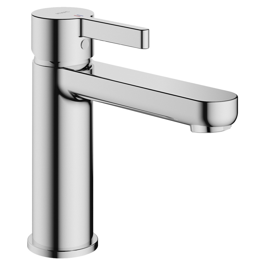 Mélangeur de lavabo FIT
S 140 mm, goulot fixe
avec vidage excentrique
tuyaux de raccordement
flexibles 3/8"