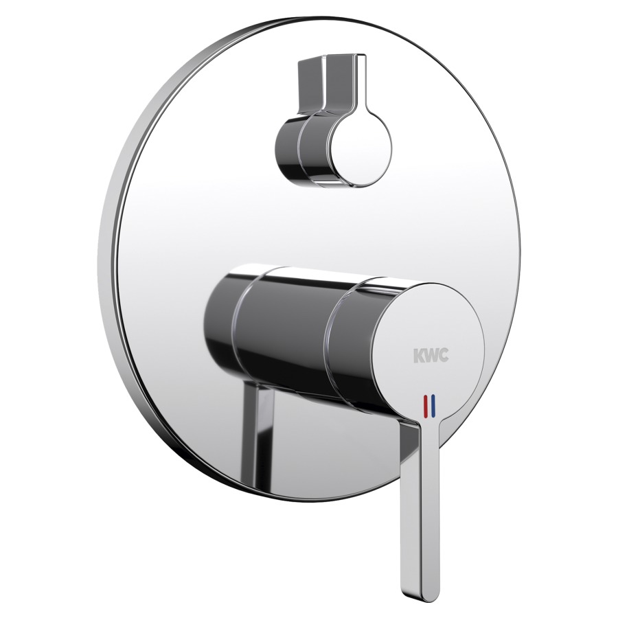 Mélangeur de bain FIT UP
set de montage final
inverseur, plaque de
recouvrement D 17 cm
dispositif d'antisiphonnage
intégré, sans corps à
encastrer 725 089/090