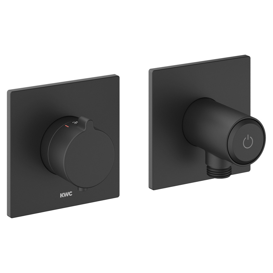 Duschenmischer HOMEBOX THERM
UP, Endmontageset
mit 2 Abdeckplatten 10 x 10 cm
integrierter Rohrunterbrecher
mit Thermostat
Schlauchanschluss mit Druckknopf
Choice ON/OFF mit Mengenregler
ohne Einbaukörper 725 699