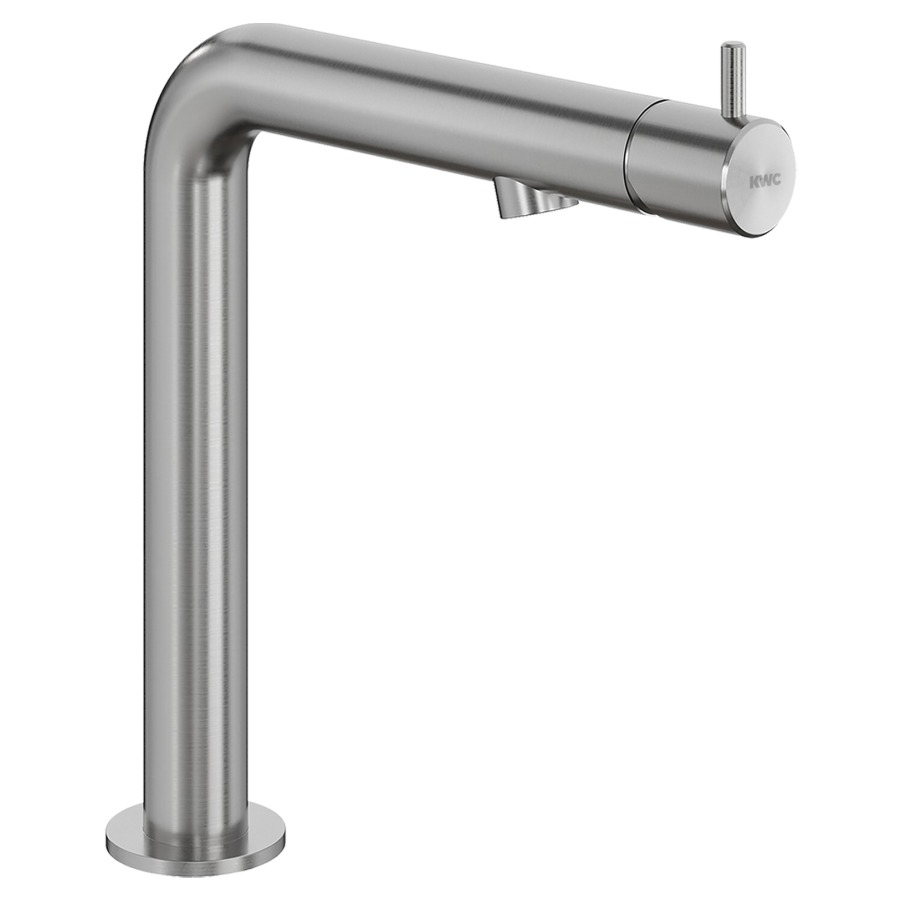 Mélangeur de lavabo ONO E
S 125 mm, goulot orientable
fixe, extensible jusqu'à 120°
vidage Push Open, tuyaux de
raccordement flexibles 3/8"