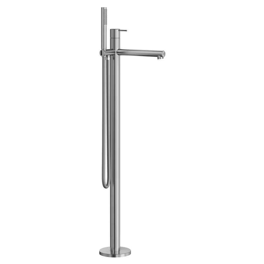Mélangeur de bain ONO E
S 245 mm, goulot fixe
avec colonne pour montage
à pose libre, douche, tuyau de
douche 150 cm, sans corps à
encastrer 725 078