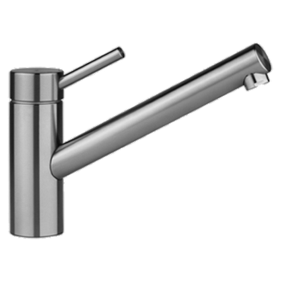 Mélangeur d'évier INOX
acier inoxydable
S 225 mm goulot orientable
tuyaux de raccordement
flexibles 3/8", groupe
acoustique I