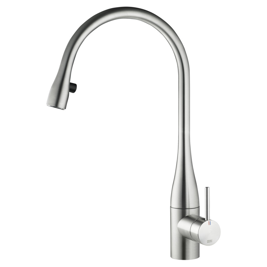 Mélangeur d'évier EVE
S 225 mm goulot orientable
unité d'eau extensible 60 cm
commande latérale
sans lumière
groupe acoustique I