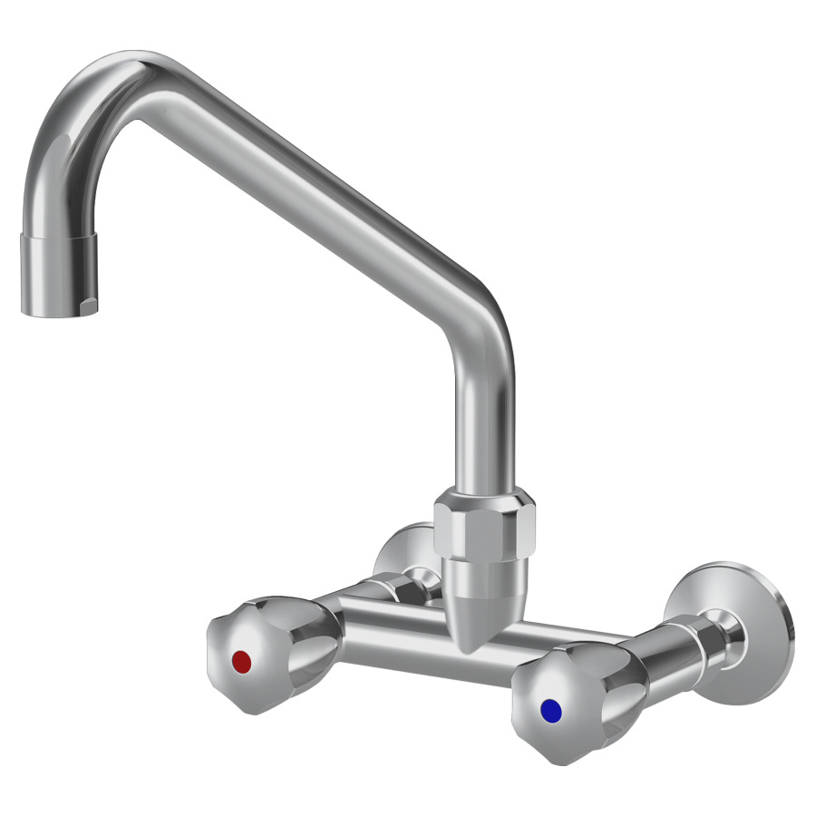 Batterie murale GASTRO 
AP, E 153 mm, saillie 300 mm
goulot orientable dessus
débit 120 (L/min)
raccords à vis 3/4" x 3/4"
groupe acoustique&nbsp;U