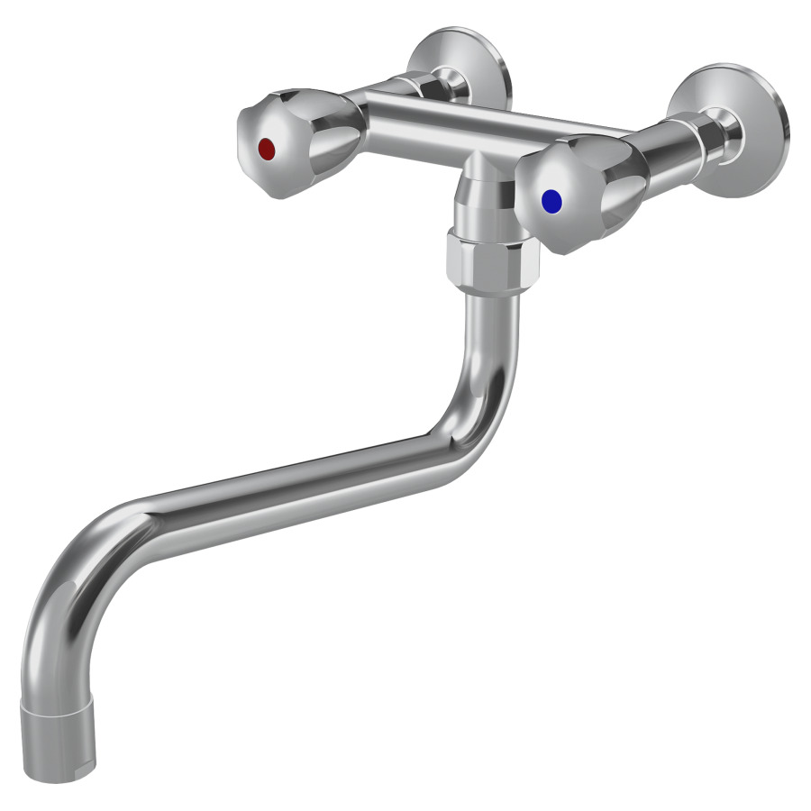 Batterie murale GASTRO 
AP, E 153 mm, saillie 300 mm
goulot orientable dessous
débit 120 (L/min)
raccords à vis 3/4" x 3/4"
groupe acoustique&nbsp;U