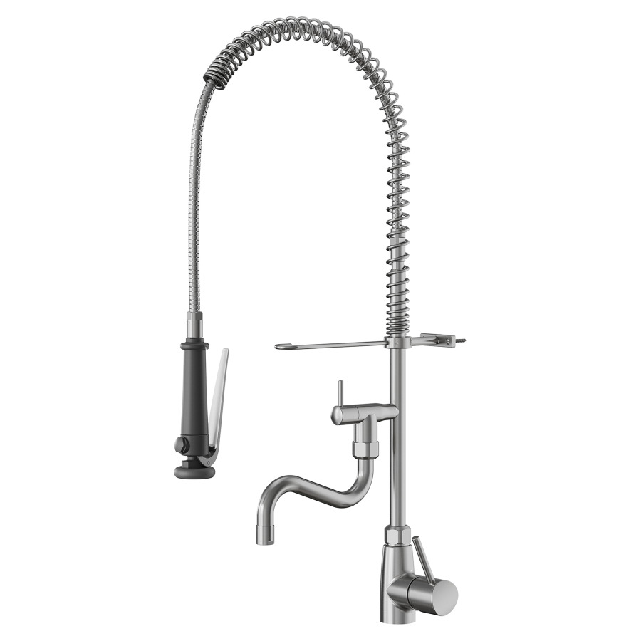 Mélangeur grande cuisine
GASTRO E, S 300 mm, B 370 mm
goulot orientable, douche
lave-vaisselle, tyaux de
raccordement flexibles
1/2"/3/4"