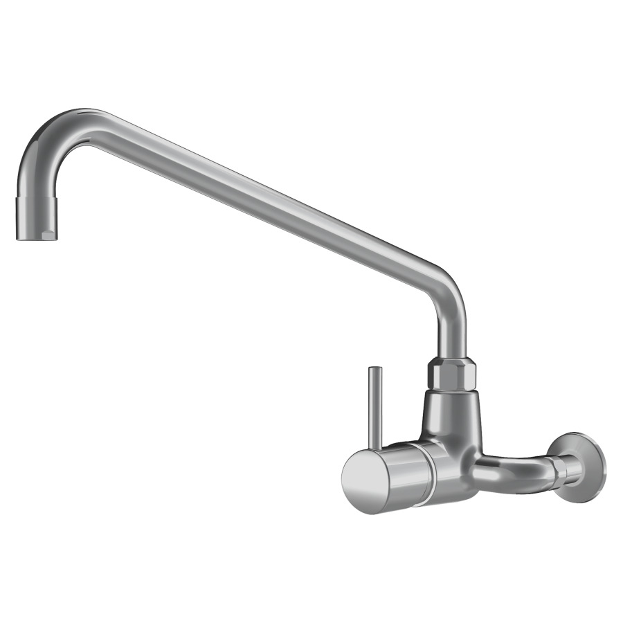 Mélangeur mural GASTRO
E 153 mm, S 450 mm
goulot orientable en haut
raccords d'arrêt 3/4" x 3/4"
groupe acoustique NT