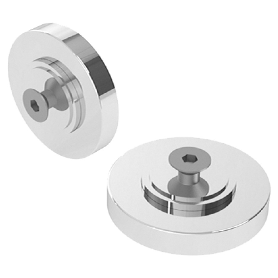 Set adhésif ADESIO
2 rosettes rondes D 4,5 cm en
haut et bas, pour fixation
sansperçage, pour Glissières
de douche 727 881/882/917/918