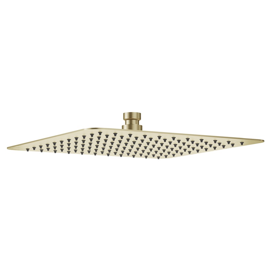 Pomme de douche KWC PIATTO Q
30 x 30 cm, 1/2"
Acier inoxydable, carrée
débit 18 (L/min)
avec rotule, sans bras
de douche murale/plafond
groupe acoustique&nbsp;II, Classe d’énergie D