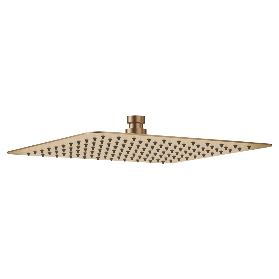 Pomme de douche KWC PIATTO Q
30 x 30 cm, 1/2"
Acier inoxydable, carrée
débit 18 (L/min)
avec rotule, sans bras
de douche murale/plafond
groupe acoustique&nbsp;II, Classe d’énergie D