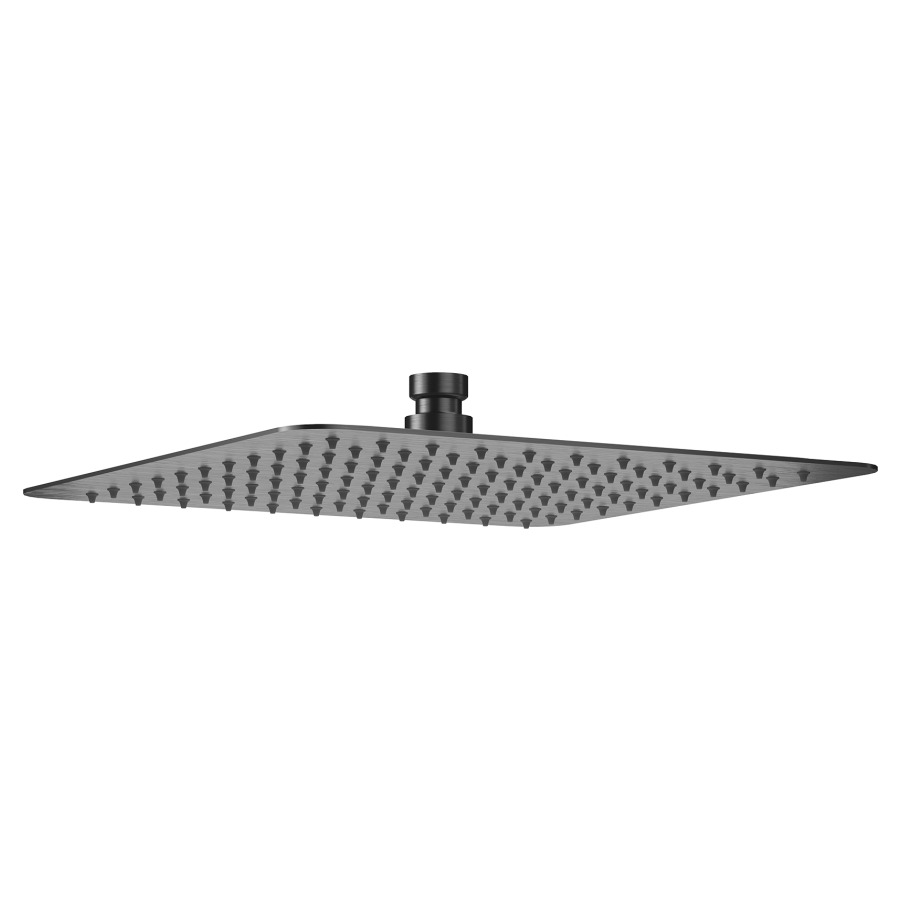 Pomme de douche KWC PIATTO Q
30 x 30 cm, 1/2"
Acier inoxydable, carrée
débit 18 (L/min)
avec rotule, sans bras
de douche murale/plafond
groupe acoustique&nbsp;II, Classe d’énergie D