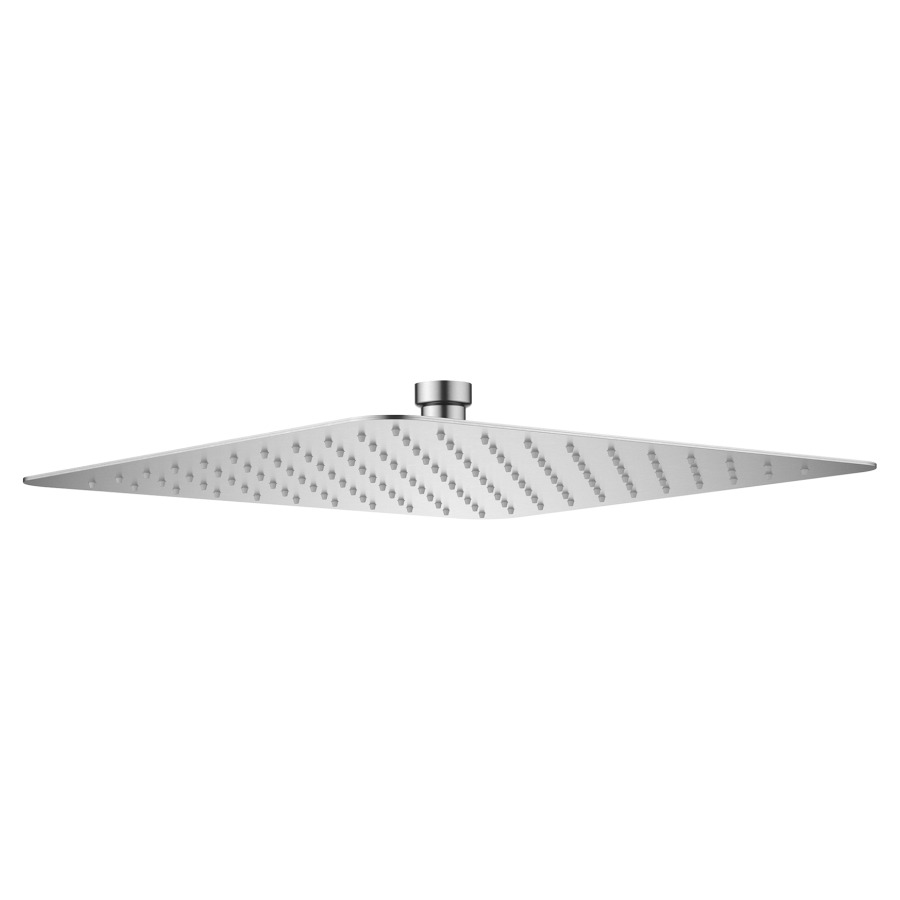 Pomme de douche KWC PIATTO Q
30 x 30 cm, 1/2"
Acier inoxydable, carrée
débit 18 (L/min)
avec rotule, sans bras
de douche murale/plafond
groupe acoustique&nbsp;II, Classe d’énergie D