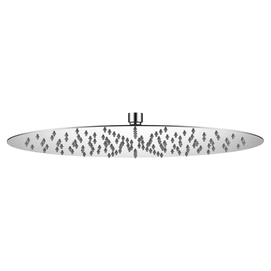 Pomme de douche KWC PIATTO-X R
D 40 cm, 1/2", acier
inoxydable, avec rotule, sans
bras de douche murale/plafond