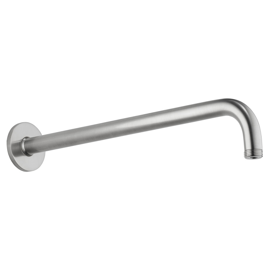 Bras murale de douche KWC
1/2", L 35,2 cm
modèle coude rond
avec rosace ronde, adapté pour
tous les pomme de douches