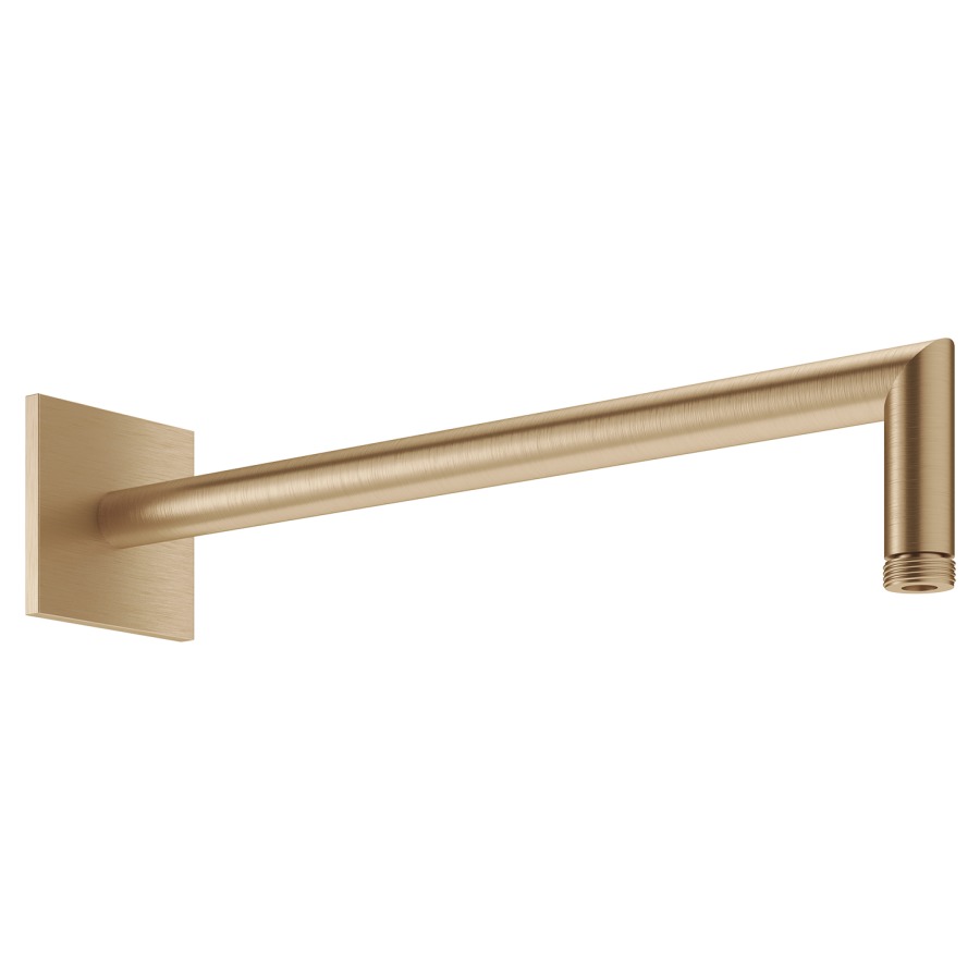 Bras murale de douche KWC
1/2", L 35,2 cm
modèle coude anguleux
avec rosace carrée, adapté
pour tous les pomme de douches