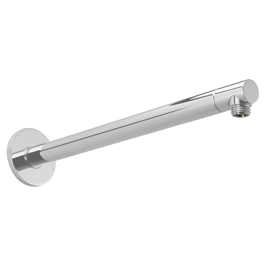 Bras murale de douche KWC
1/2", L 35,2 cm
modèle coude intégré
avec rosace ronde, adapté pour
tous les pomme de douches
