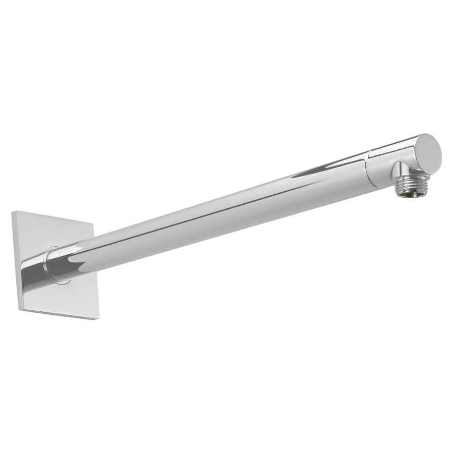 Bras murale de douche KWC
1/2", L 35,2 cm
modèle coude intégré
avec rosace carrée, adapté
pour tous les pomme de douches