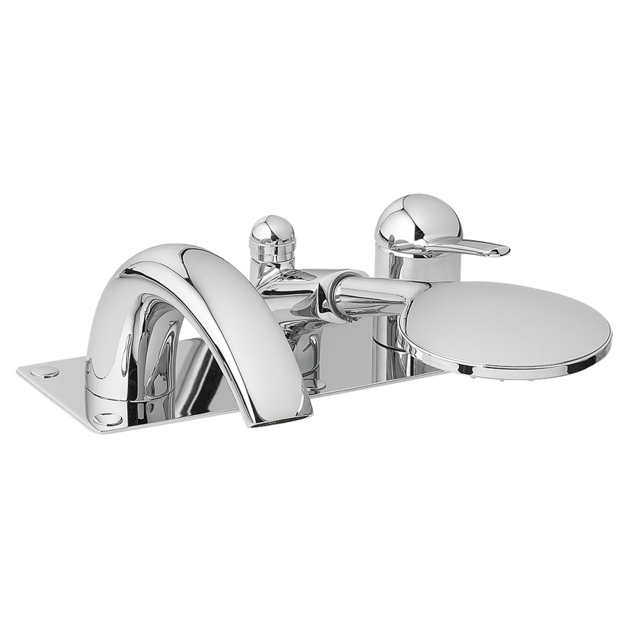 Garn. de remplissage MILOR
3-trous, goulot de baignoire
S 200 mm, douche extensible
mélangeur Milor New à gauche
plaque de recouvrement
groupe acoustique II