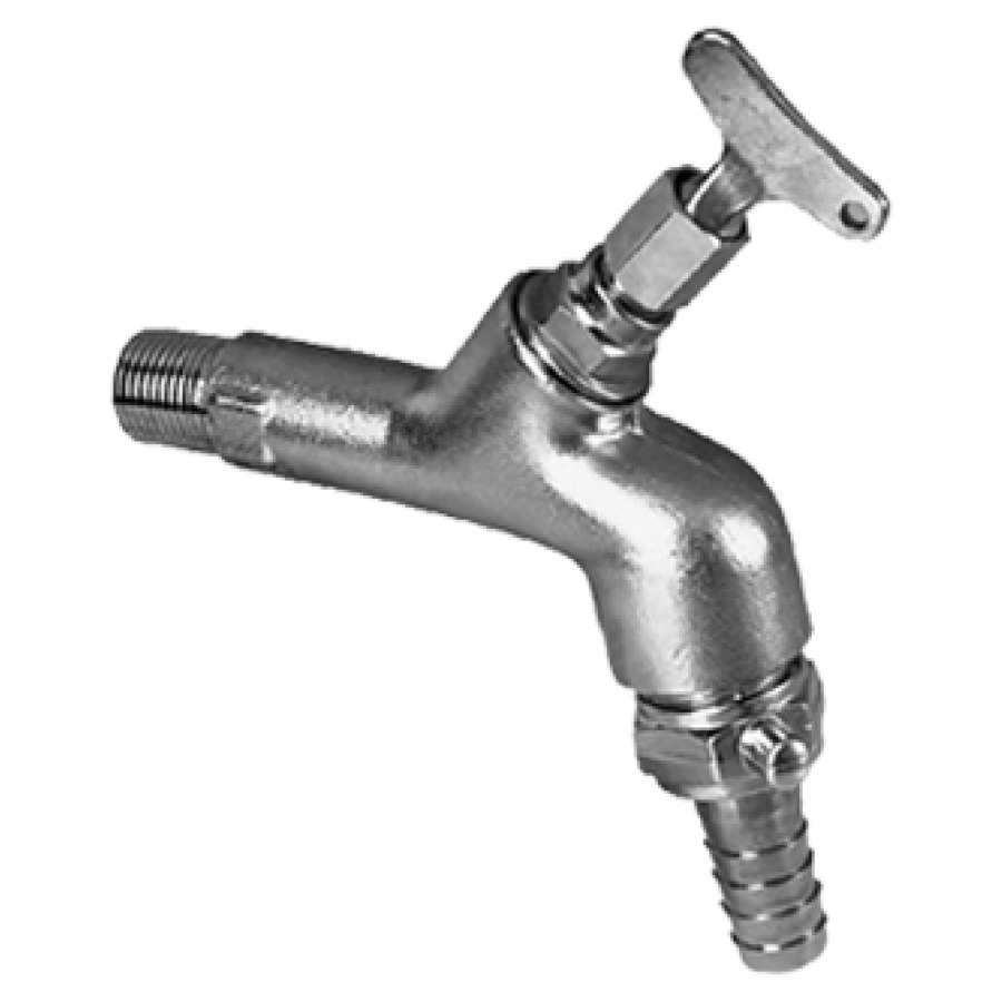 Robinet de jardin SIGA
1/2", clé sortante
dispositif d'antisiphonnage
raccord porte-caoutchouc
groupe acoustique I