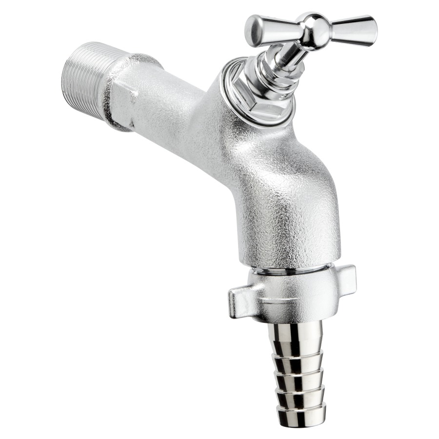 Robinet de jardin SIGA
3/4", poignée à potence
dispositif d'antisiphonnage
raccord porte-caoutchouc
groupe acoustique I