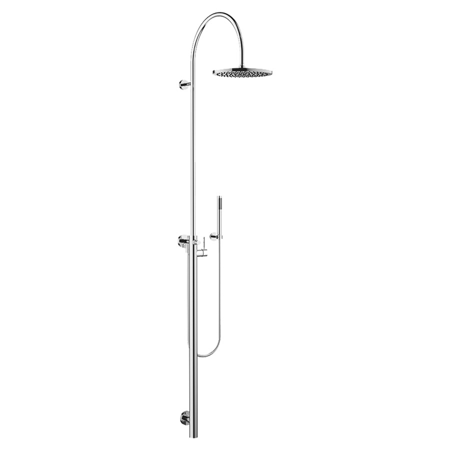 Système de douche META, TARA
VAIA
H 228 cm, mélangeur mono-
commande, inverseur, pomme
de douche D 300 mm, S 450 mm
tuyau 150 cm, sans douche à
main, sans corps à encastrer
751 037
