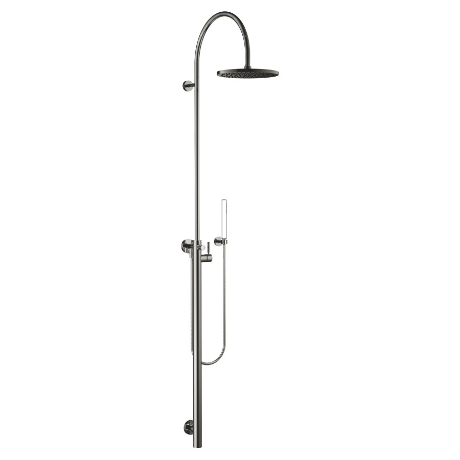 Système de douche META, TARA
VAIA
H 228 cm, mélangeur mono-
commande, inverseur, pomme
de douche D 300 mm, S 450 mm
tuyau 150 cm, sans douche à
main, sans corps à encastrer
751 037