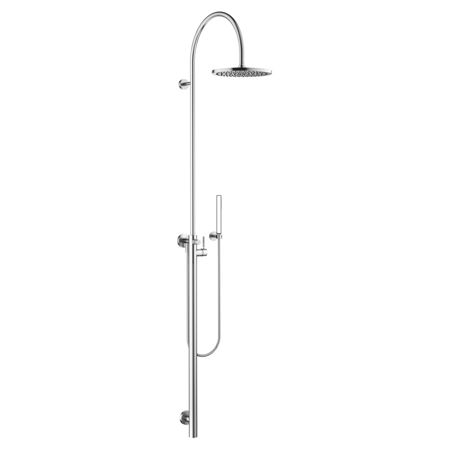 Système de douche META, TARA
VAIA
H 228 cm, mélangeur mono-
commande, inverseur, pomme
de douche D 300 mm, S 450 mm
tuyau 150 cm, sans douche à
main, sans corps à encastrer
751 037