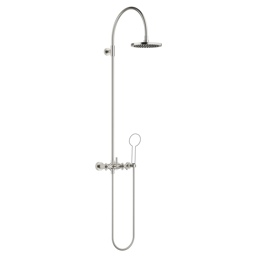 Duschsystem TARA
H 116,7 cm, 1/2"
AD 135-165 mm
Brausebatterie, Umsteller
Standbrause/Handbrause
Regenbrause D 220 mm, A 420 mm
Brauseschlauch 150 cm
ohne Handbrause
Durchflussmenge 8,6 l/min.