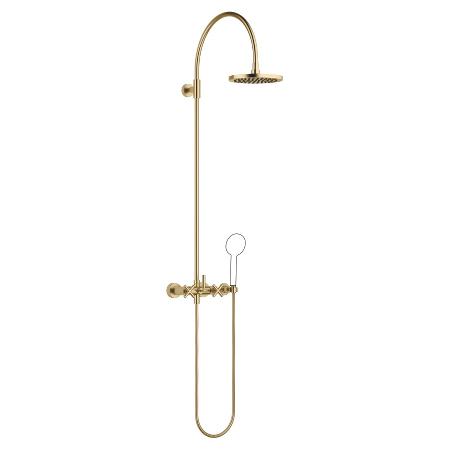 Duschsystem TARA
H 116,7 cm, 1/2"
AD 135-165 mm
Brausebatterie, Umsteller
Standbrause/Handbrause
Regenbrause D 220 mm, A 420 mm
Brauseschlauch 150 cm
ohne Handbrause
Durchflussmenge 8,6 l/min.