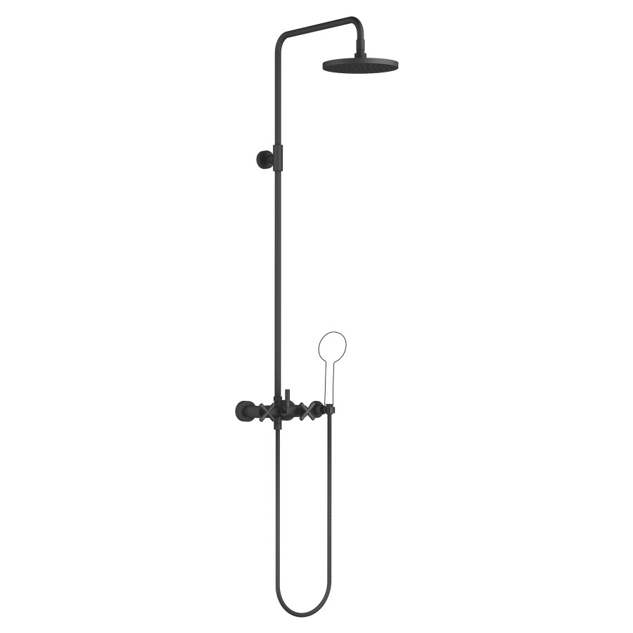Système de douche TARA
H 116,7 cm, 1/2", E 150 mm
batterie de douche, inverseur
rotatif barre de douche/
dochette à main, pomme de
douche D 220 mm, S 420 mm
tuyau de douche 150 cm, sans
douche à main, débit 9 l/min