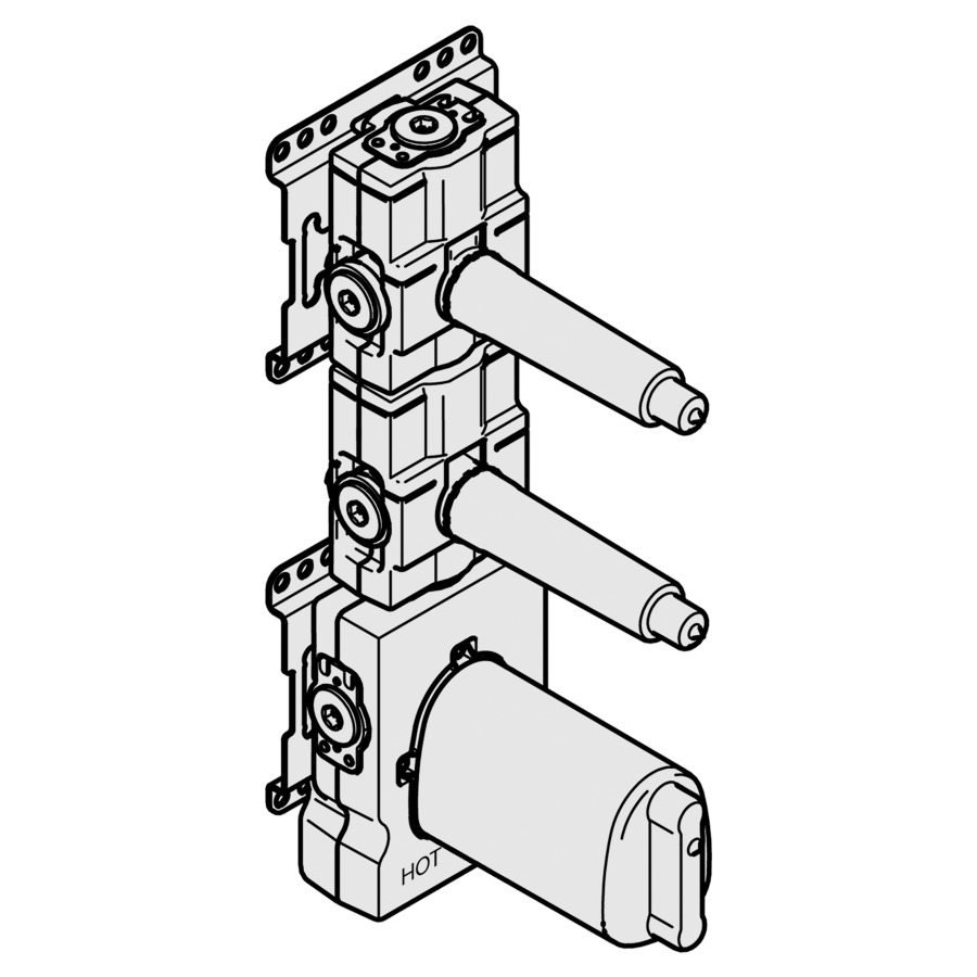 Corps à encastrer DORNBRACHT
xTOOL
module thermostat avec 2
robinets 3/4"