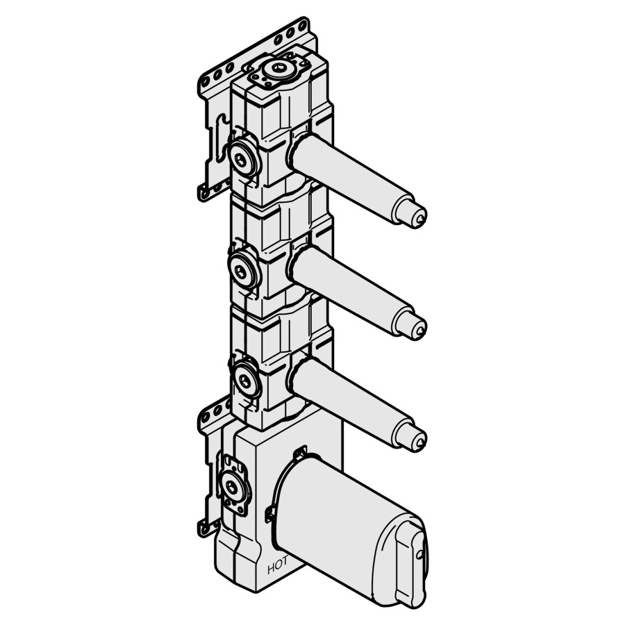 Corps à encastrer DORNBRACHT
xTOOL
module thermostat avec 3
robinets 3/4"