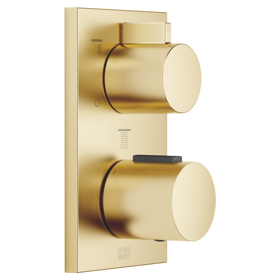 Thermostat-UP CL.1/IMO/MEM/
SYMETRICS, Endmontageset
mit 3-Weg-Mengenregulierung
Abdeckplatte 90 x 150 mm
Drehumstellung mit Mengen-
regulierung und Absperr-
funktion, ohne Einbaukörper
751 104/105
