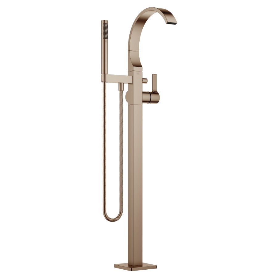 Mélangeur de bain CYO
S 253 mm, goulot fixe
H jusqu'à aérateur 903-973 mm
avec colonne pour montage à
pose libre, douche à main
tuyau de douche, support de
douche, sans corps à encastrer
751 035
