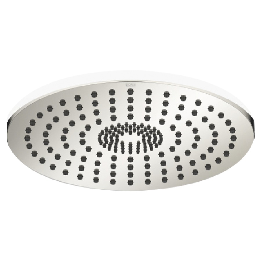 Douche de pluie DORNBRACHT
D 30 cm, système anticalcaire
encastrement au plafond 1/2"
débit 12 l/min
sans corps à encastrer 751 438