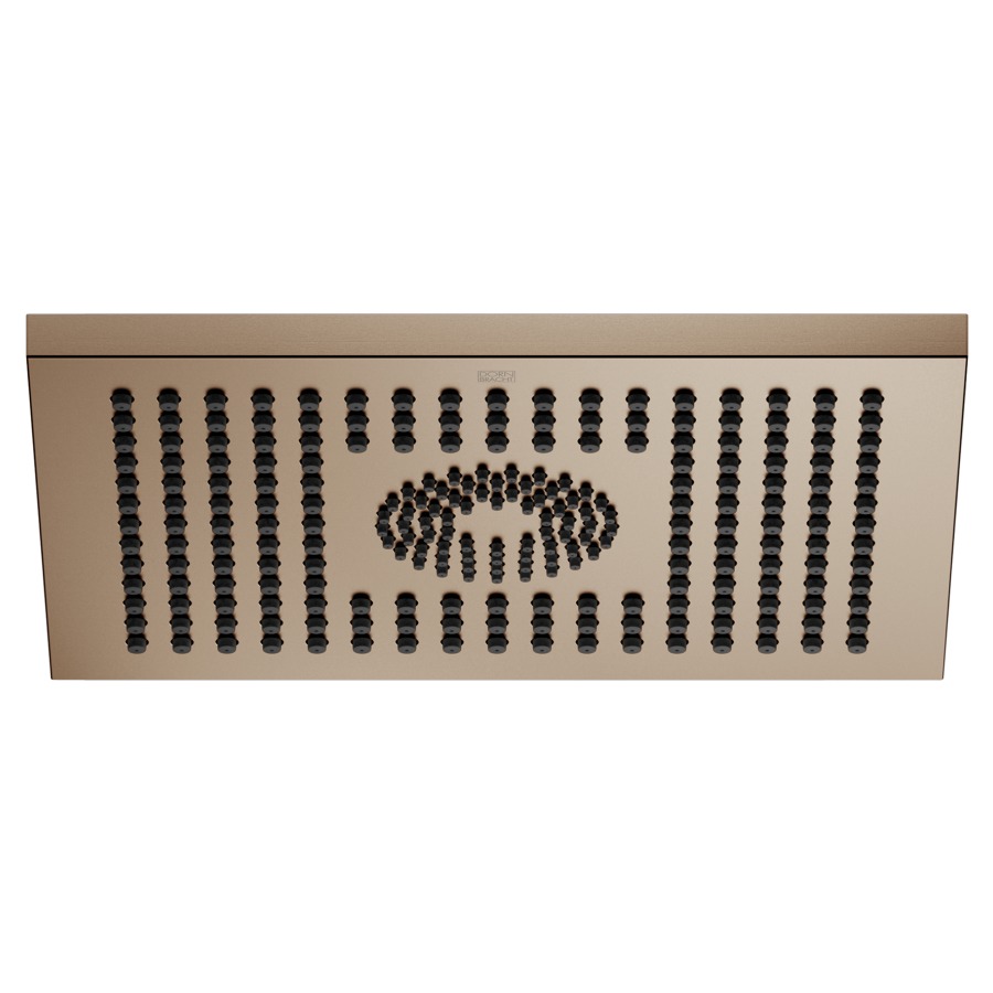 Douche de pluie DORNBRACHT
30 x 24 cm, système
anticalcaire
raccordement au plafond 1/2"
débit 12 l/min
sans corps à encastrer 751 440