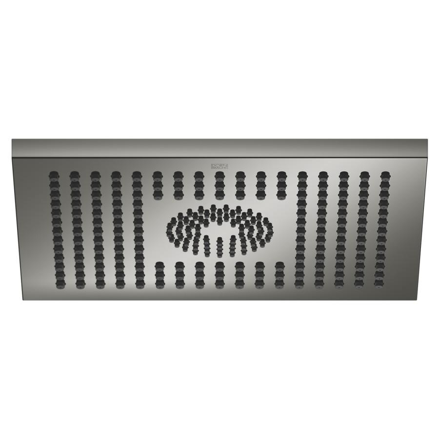 Douche de pluie DORNBRACHT
30 x 24 cm, système
anticalcaire
raccordement au plafond 1/2"
débit 12 l/min
sans corps à encastrer 751 440