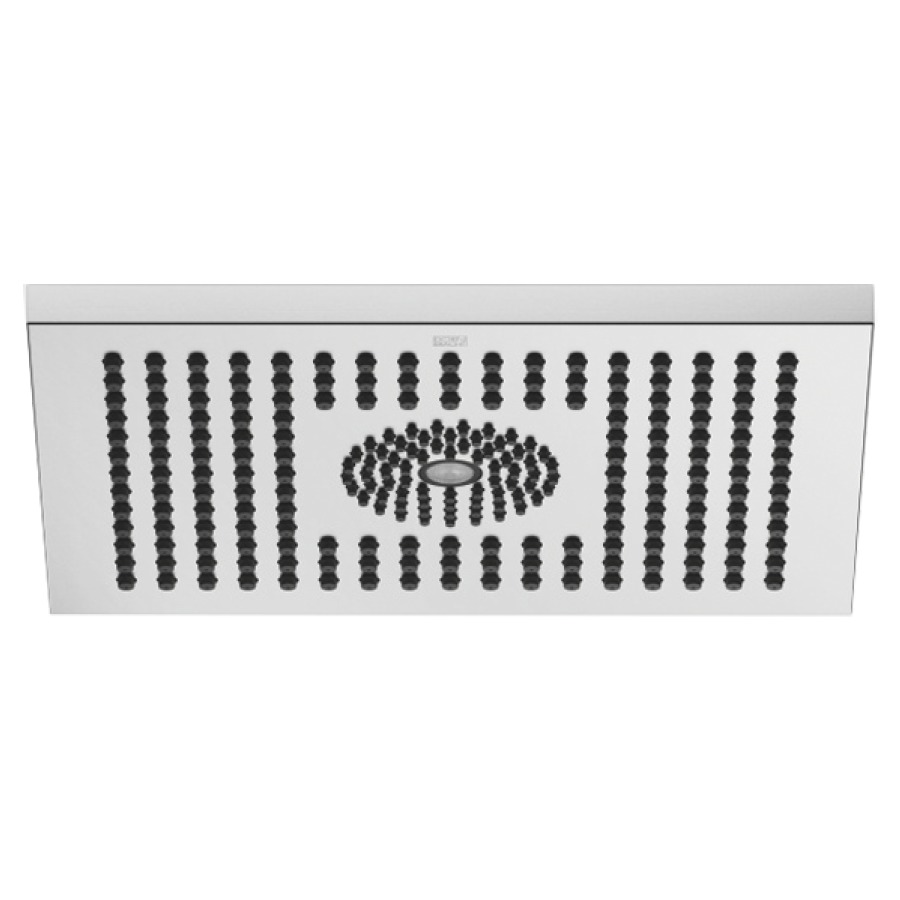 Douche de pluie DORNBRACHT
30 x 24 cm, système
anticalcaire
raccordement au plafond 1/2"
débit 12 l/min
sans corps à encastrer 751 441
avec Spot LED 3000 K