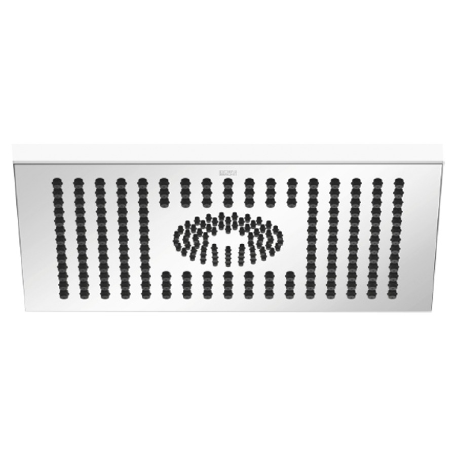 Douche de pluie DORNBRACHT
30 x 24 cm, système
anticalcaire
encastrement au plafond 1/2"
débit 12 l/min
sans corps à encastrer 751 442