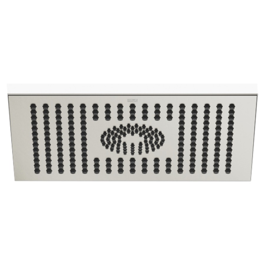 Regenbrause DORNBRACHT
30 x 24 cm, Antikalk-System
für Deckeneinbau 1/2"
Durchflussmenge 12 l/min
ohne Einbaukörper 751 442