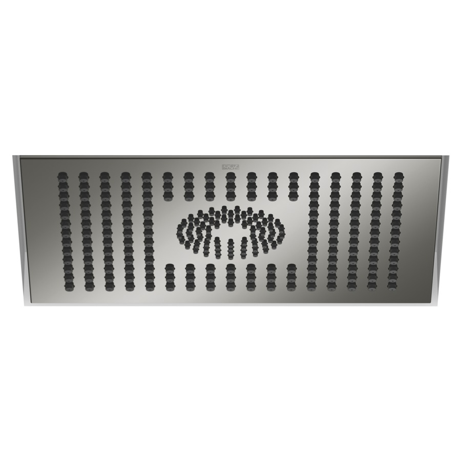 Douche de pluie DORNBRACHT
30 x 24 cm, système
anticalcaire
encastrement au plafond 1/2"
débit 12 l/min
sans corps à encastrer 751 442