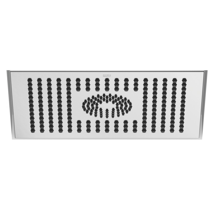Douche de pluie DORNBRACHT
30 x 24 cm, système
anticalcaire
encastrement au plafond 1/2"
débit 12 l/min
sans corps à encastrer 751 442