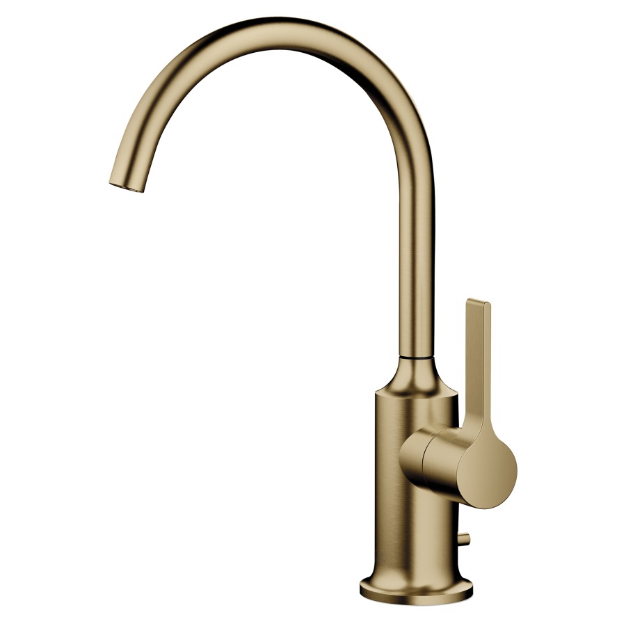 Mélangeur de lavabo VAIA
S 167 mm, goulot orientable
360°, H jusqu'à aératuer
220 mm, vidage excentrique