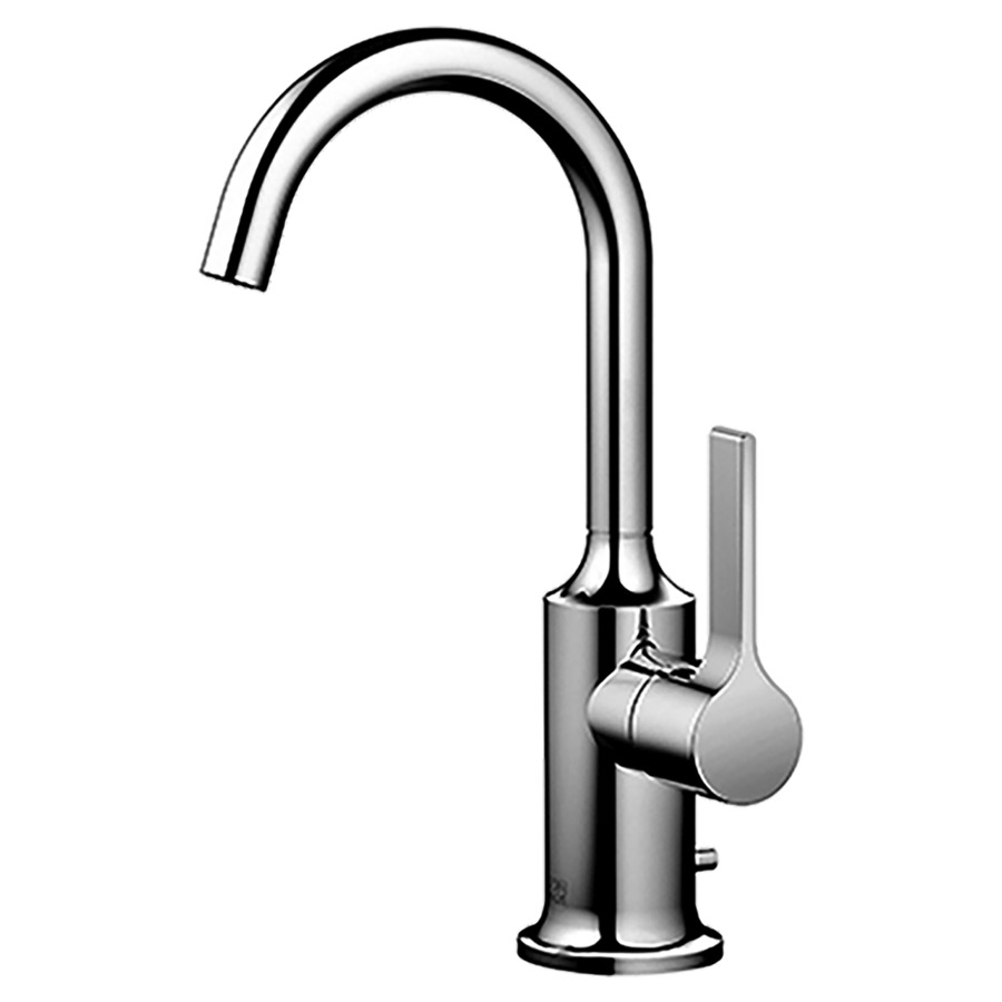 Mélangeur de lavabo VAIA
S 123 mm, goulot orientable
360°, H jusqu'à aératuer
220 mm, vidage excentrique