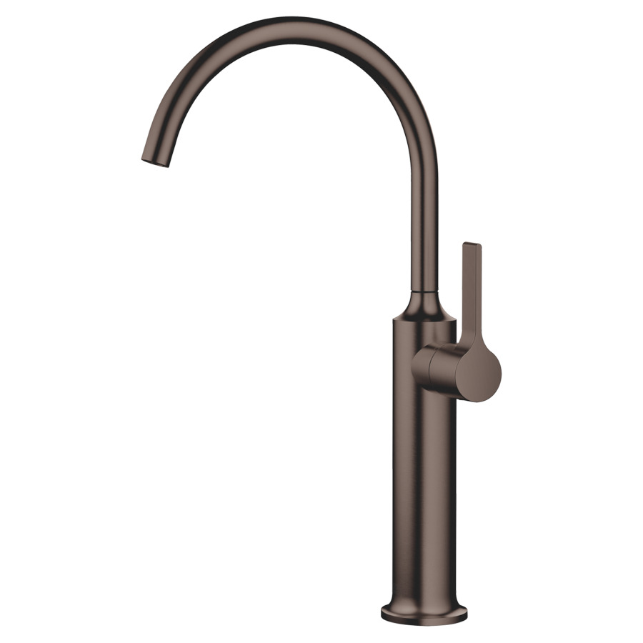 Mélangeur de lavabo VAIA
S 201 mm, goulot orientable
360°, H jusqu'à aératuer
316 mm, sans vidage