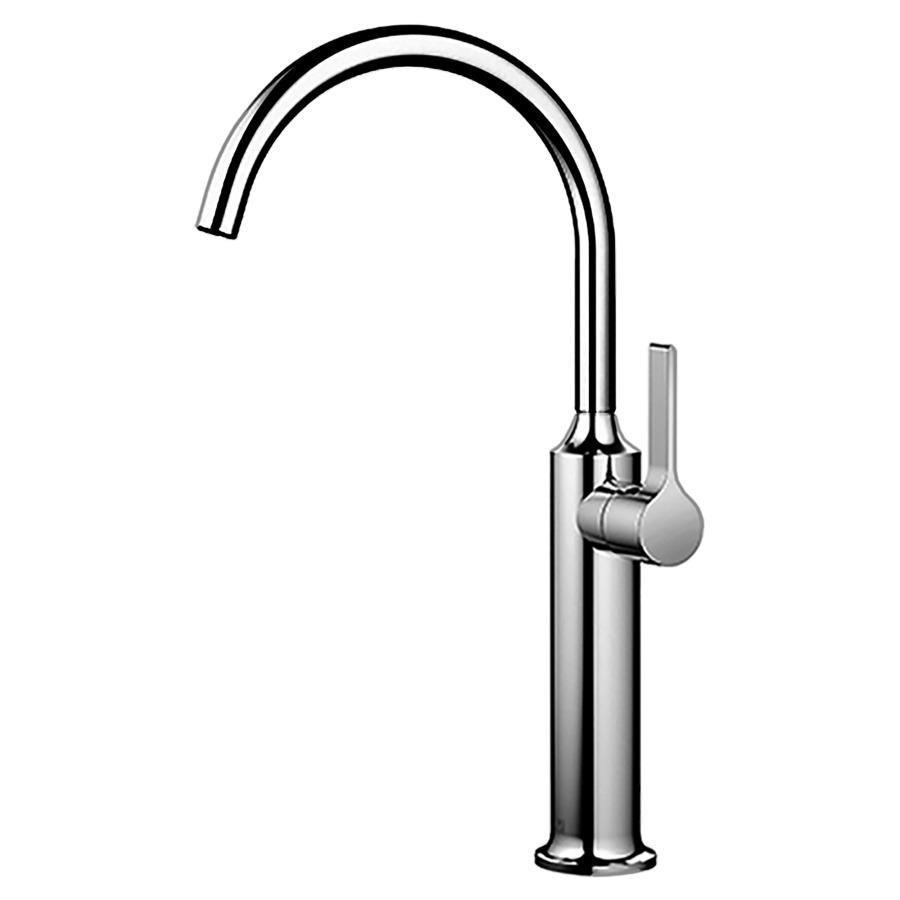 Mélangeur de lavabo VAIA
S 201 mm, goulot orientable
360°, H jusqu'à aératuer
316 mm, sans vidage